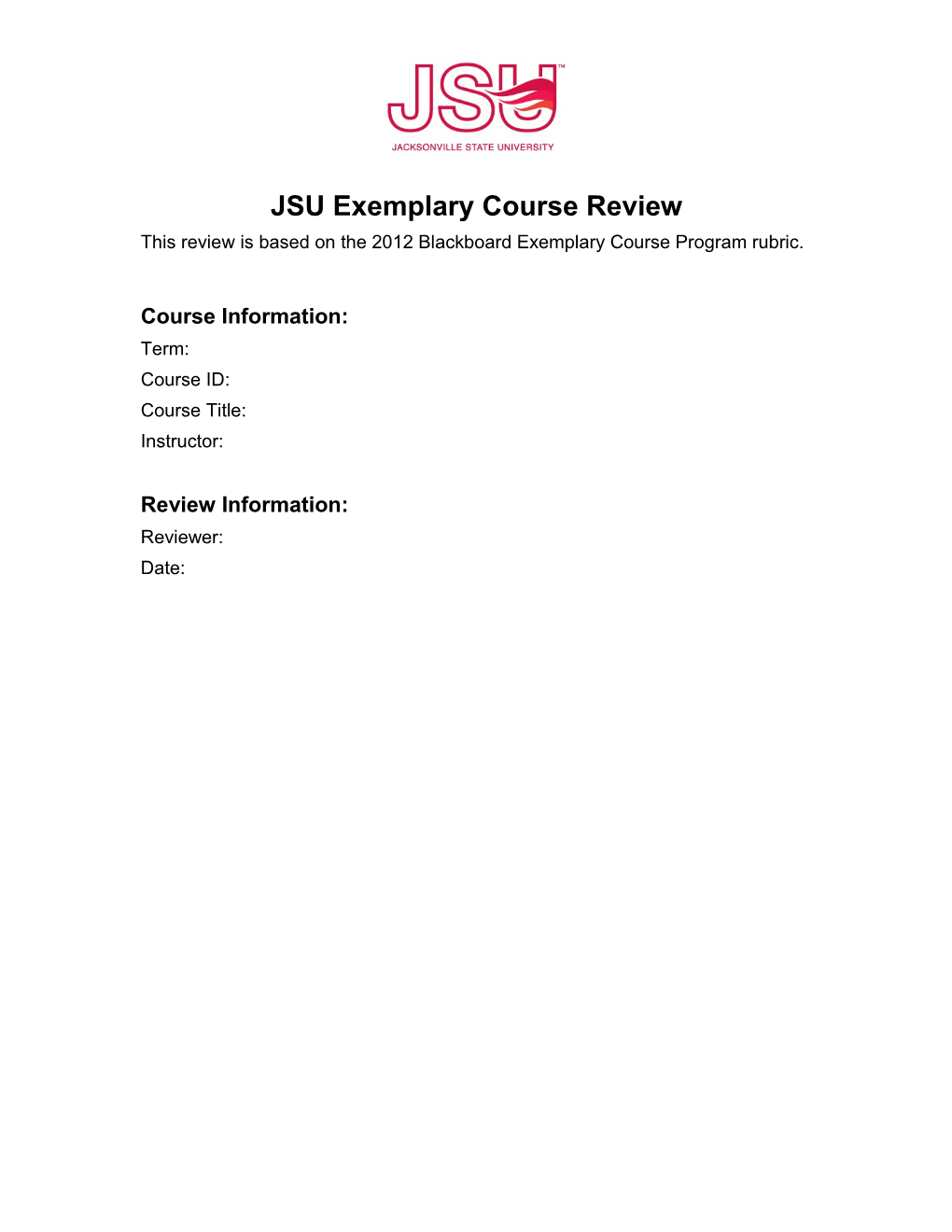 Blackboard Exemplary Course Program s1