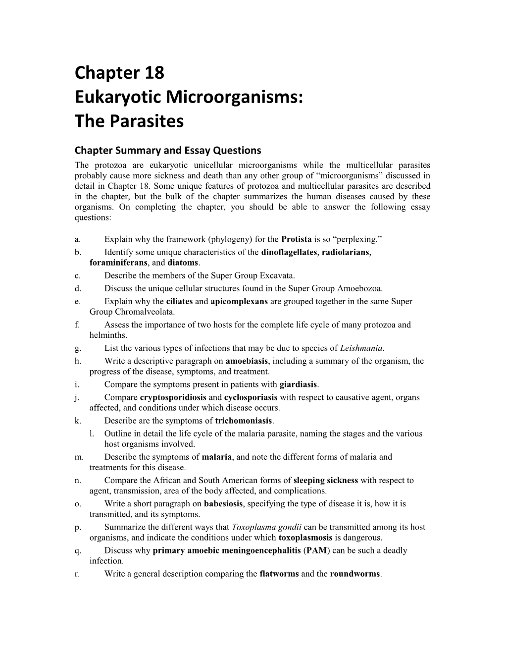 Eukaryotic Microorganisms