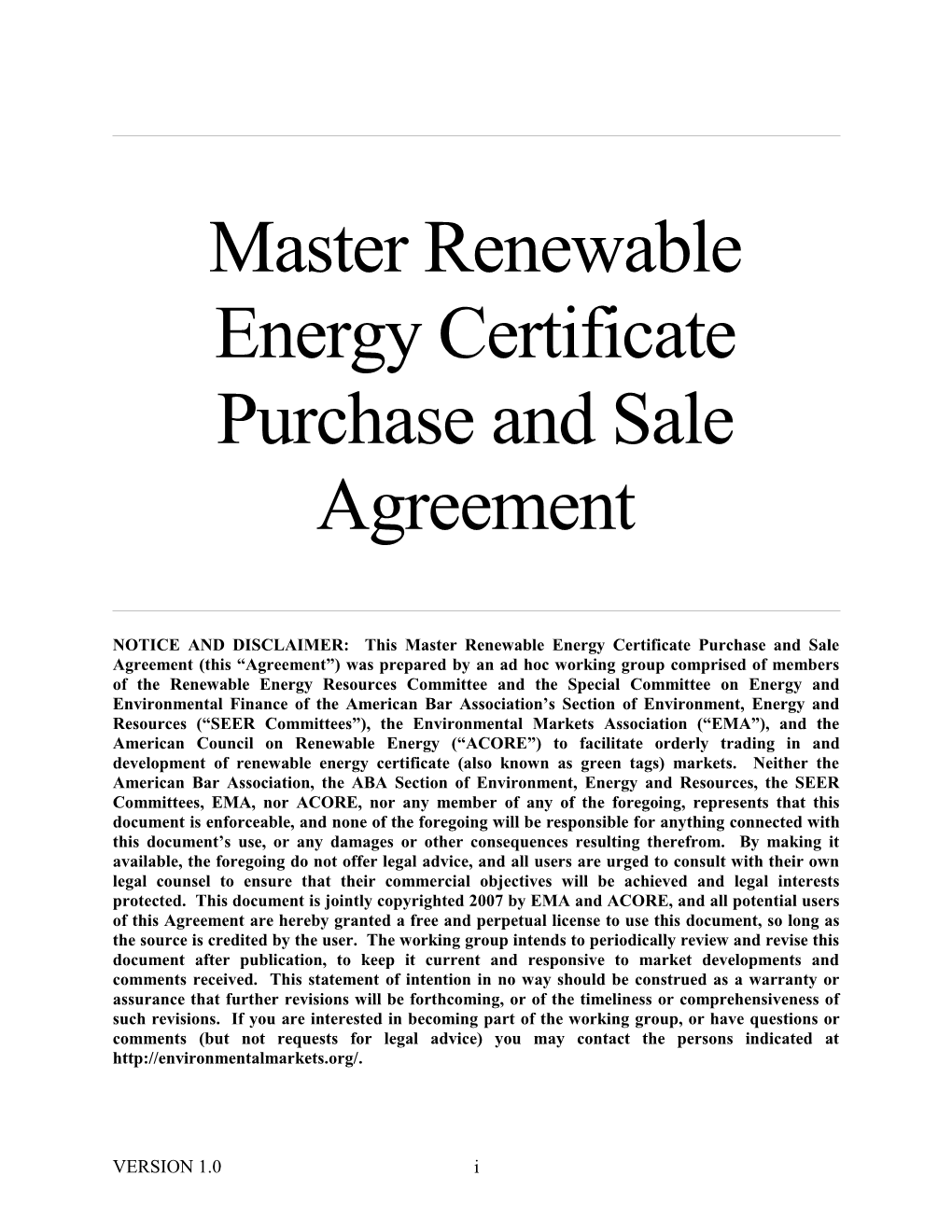 Master Recs Purchase & Sale Agreement