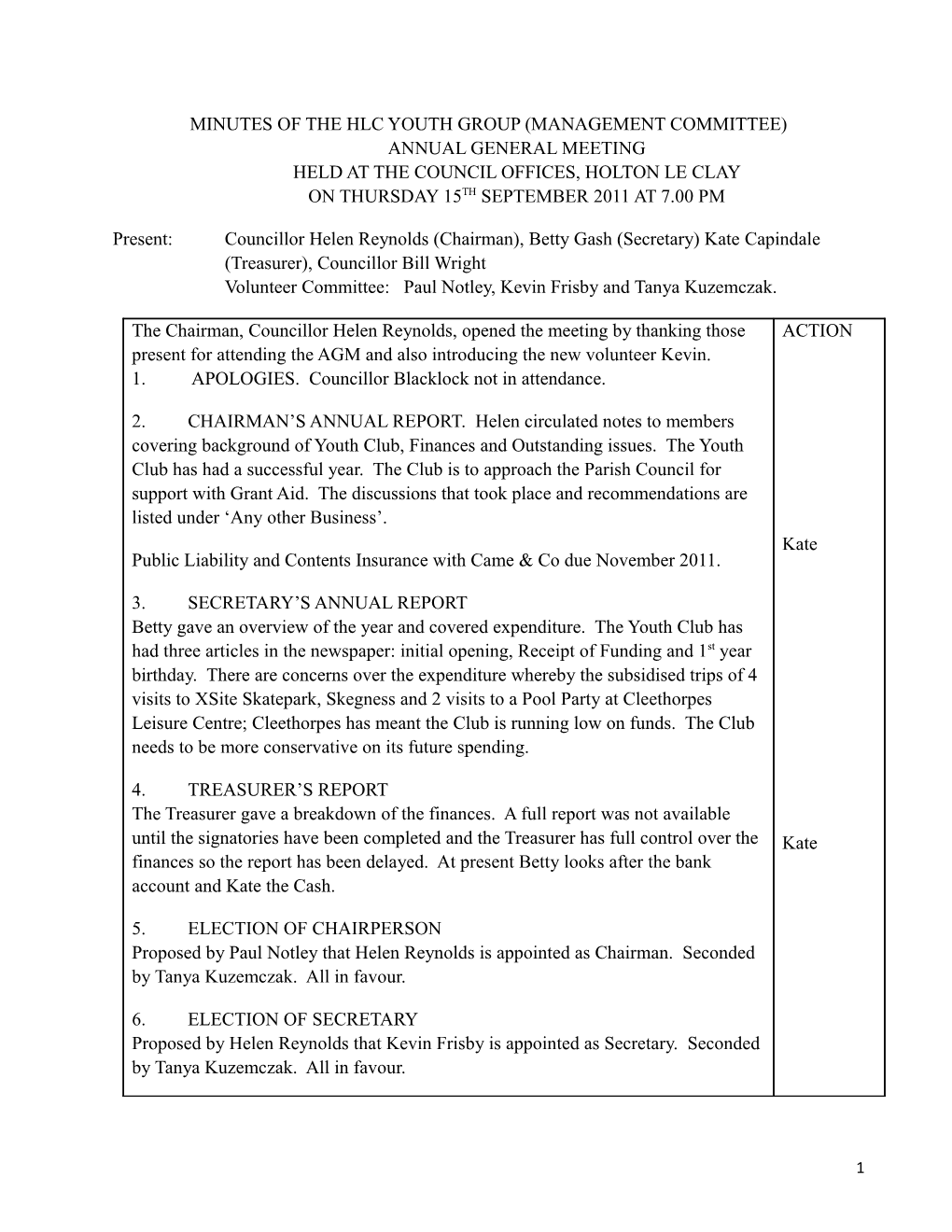 Holton Le Clay Parish Council Full Meeting to Be Held on Monday 15Th September 2008 Council