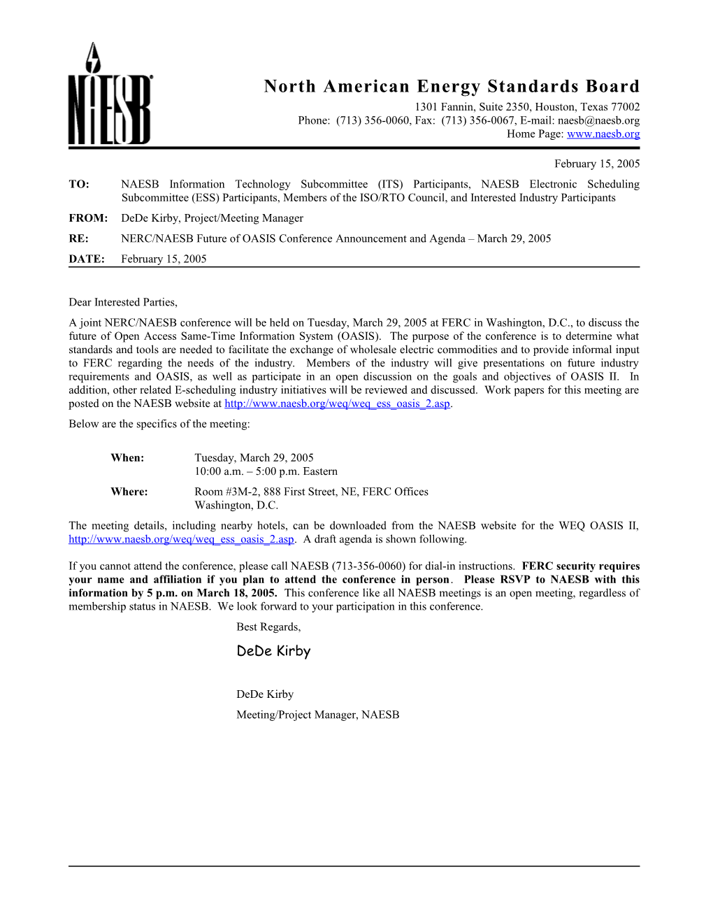 North American Energy Standards Board s23