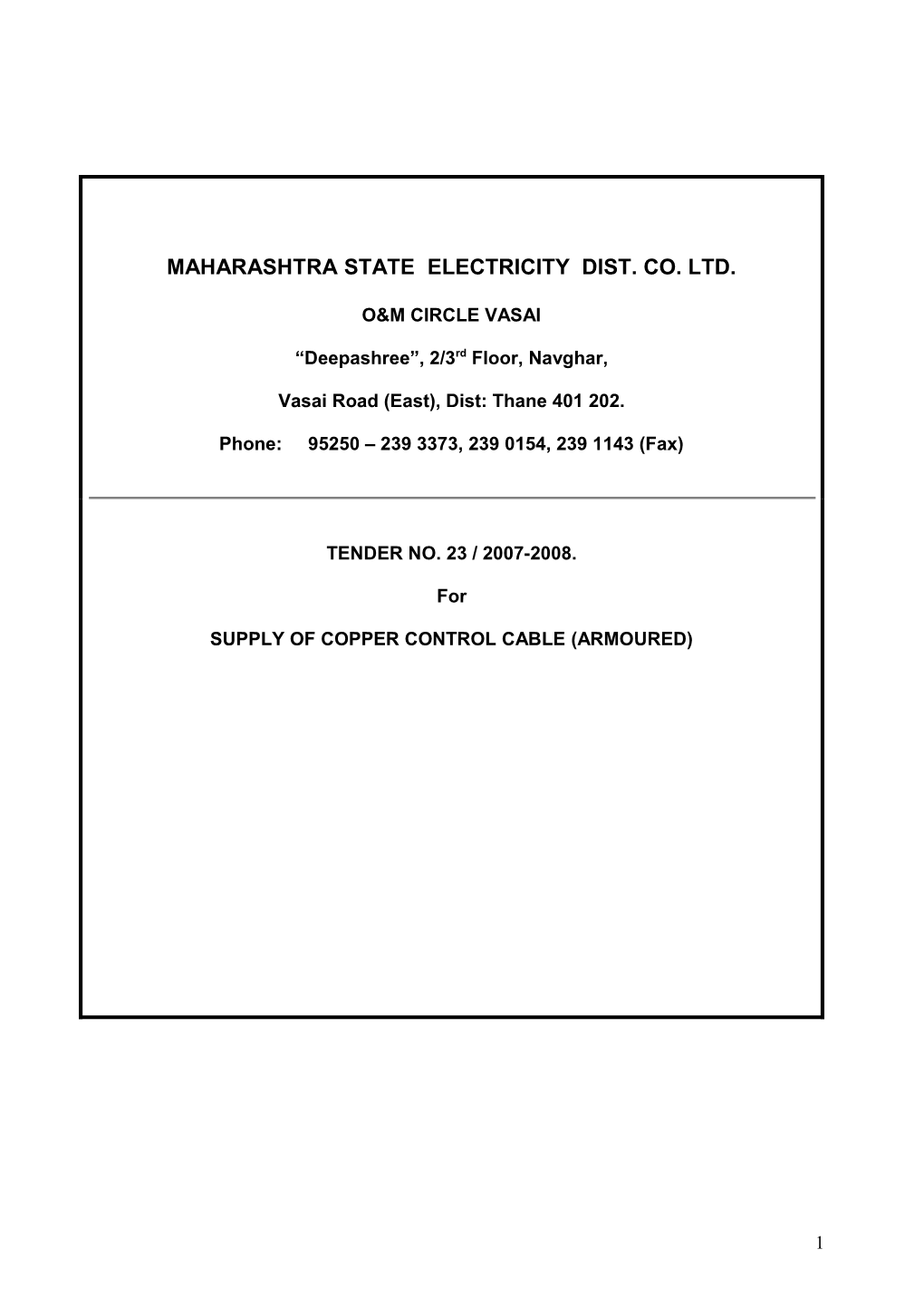 Maharashtra State Electricity Dist