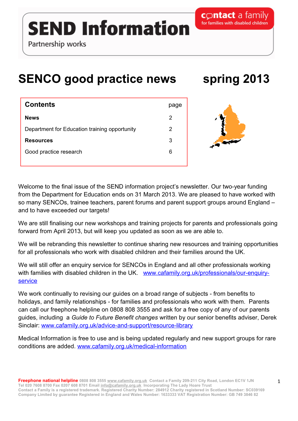 SENCO Good Practice News Spring 2013