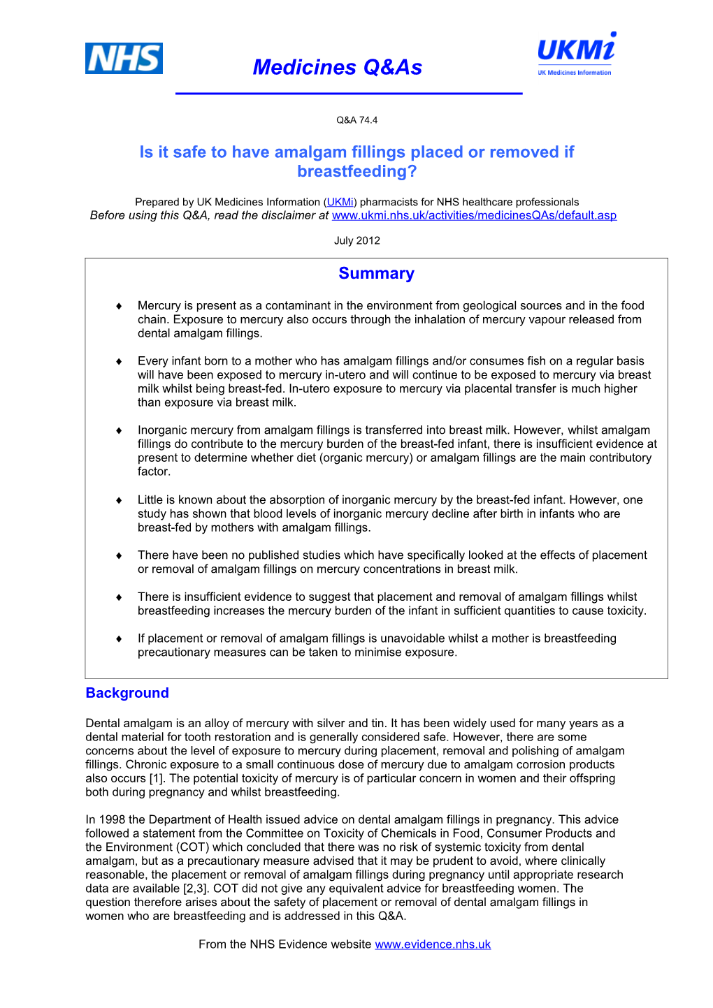 Is It Safe to Have Amalgam Fillings Placed Or Removed If Breastfeeding?