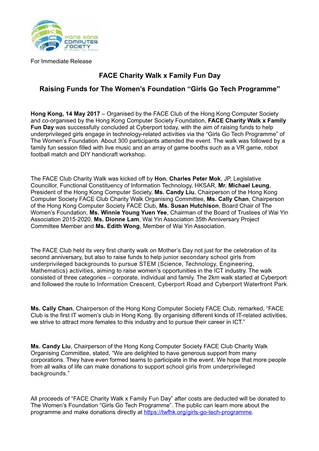 FACE Charity Walk X Family Fun Day