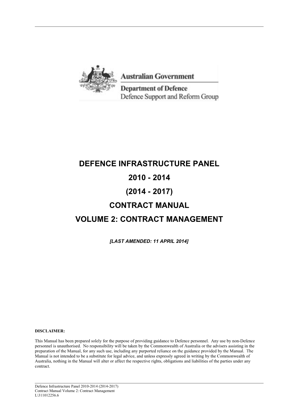 Defence Infrastructure Panel