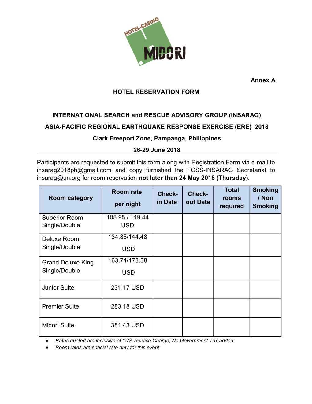 INTERNATIONAL SEARCH and RESCUE ADVISORY GROUP (INSARAG)