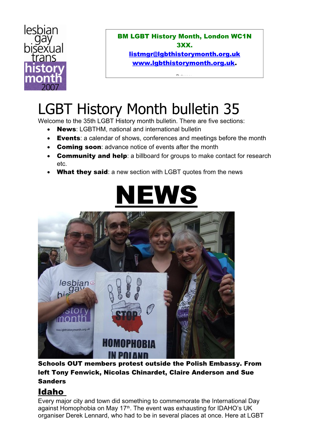 LGBT History Month Bulletin 35