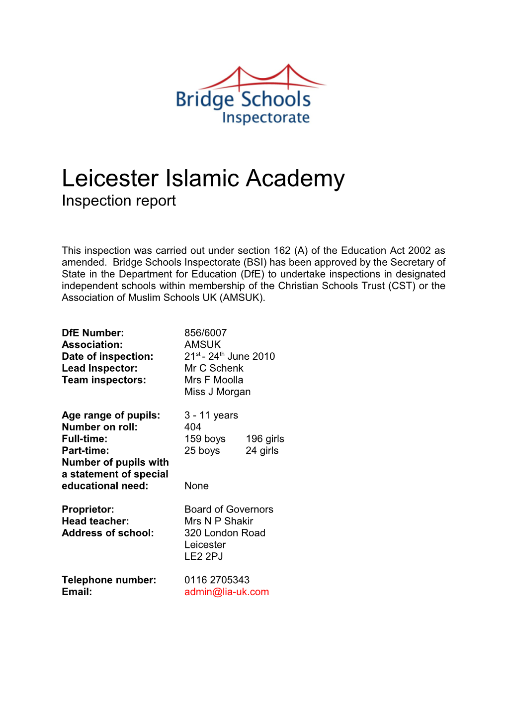 Leicester Islamic Academy