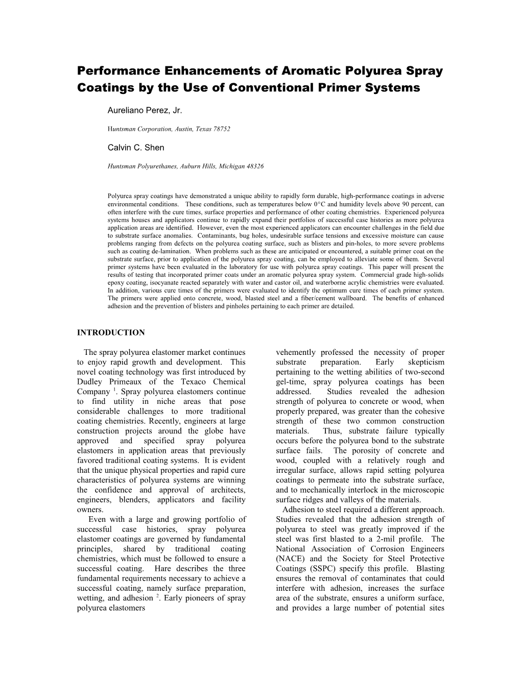 Performance Enhancements of Aromatic Polyurea Spray Coatings by the Use of Conventional