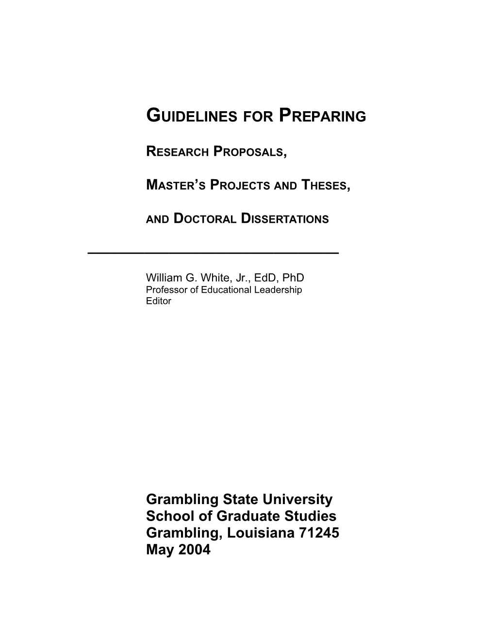 Guidelines for Preparing