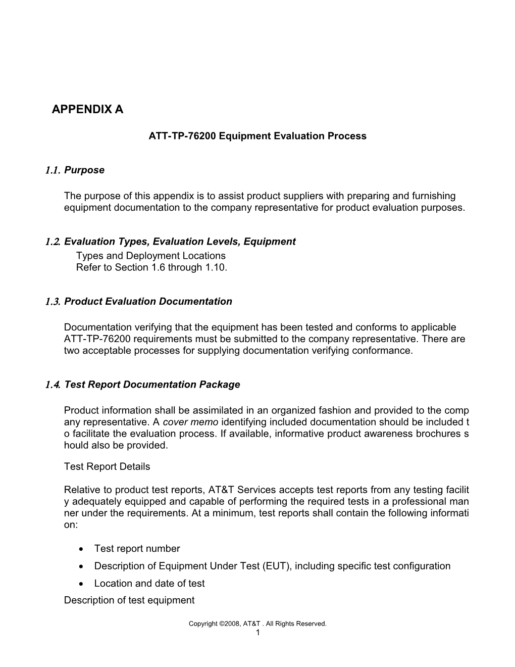 Equipment Physical Design Standards ATT-TP-76200, Issue 17