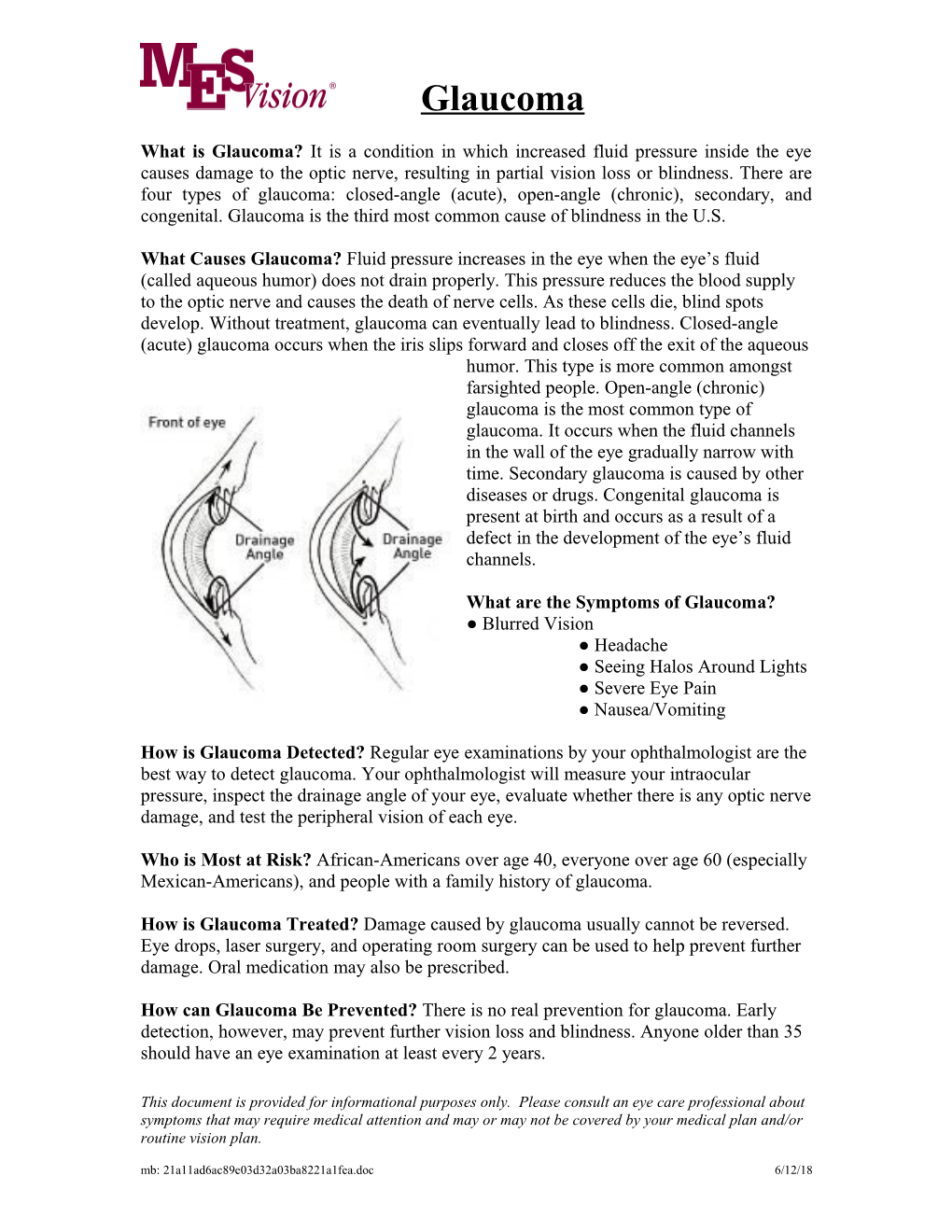 What Are the Symptoms of Glaucoma?