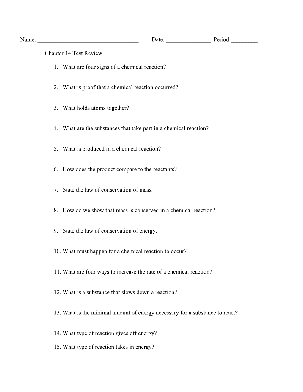 1. What Are Four Signs of a Chemical Reaction?