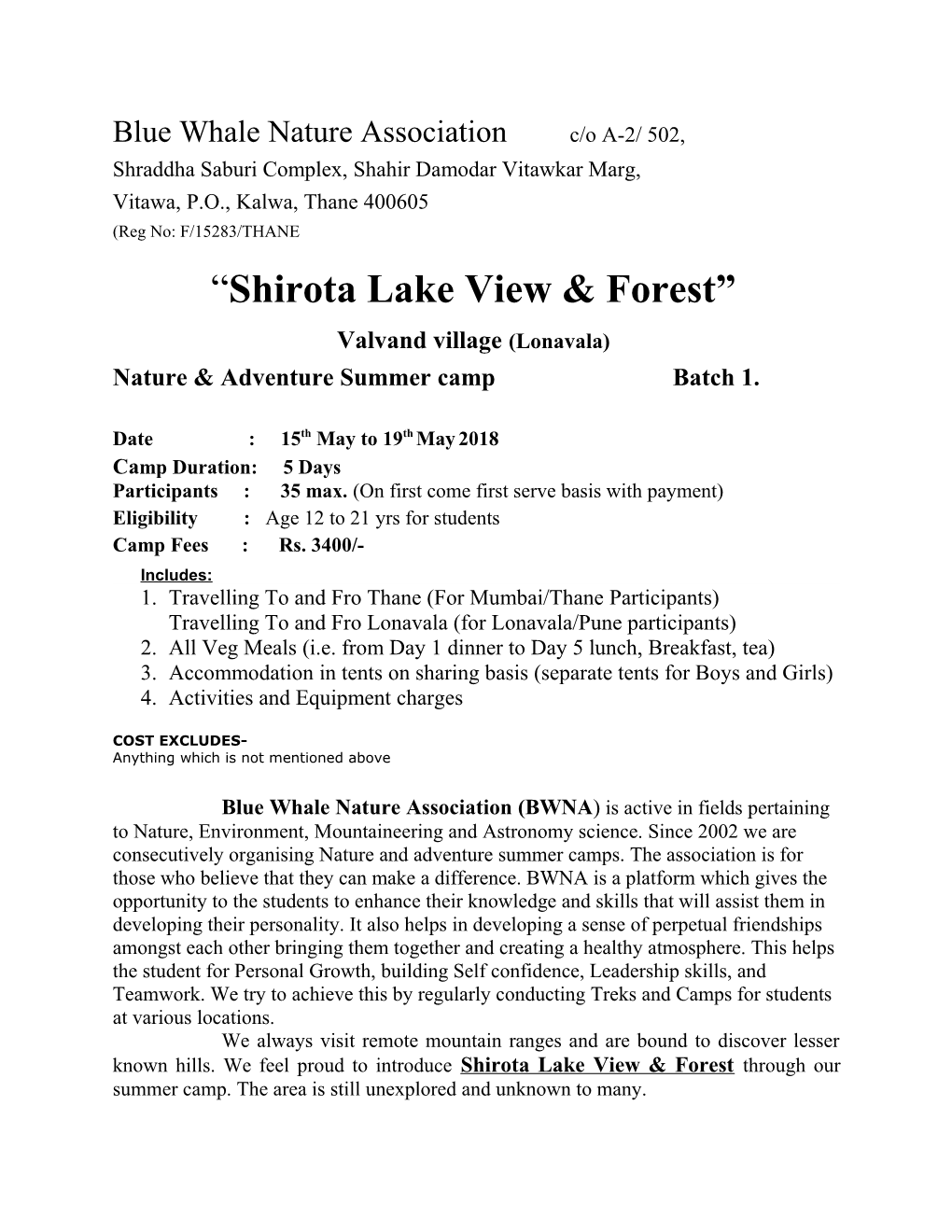 Shirota Lake View & Forest