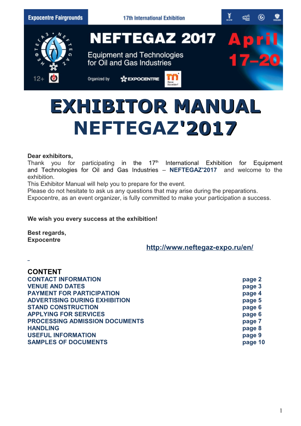 Exhibitor Manual s1