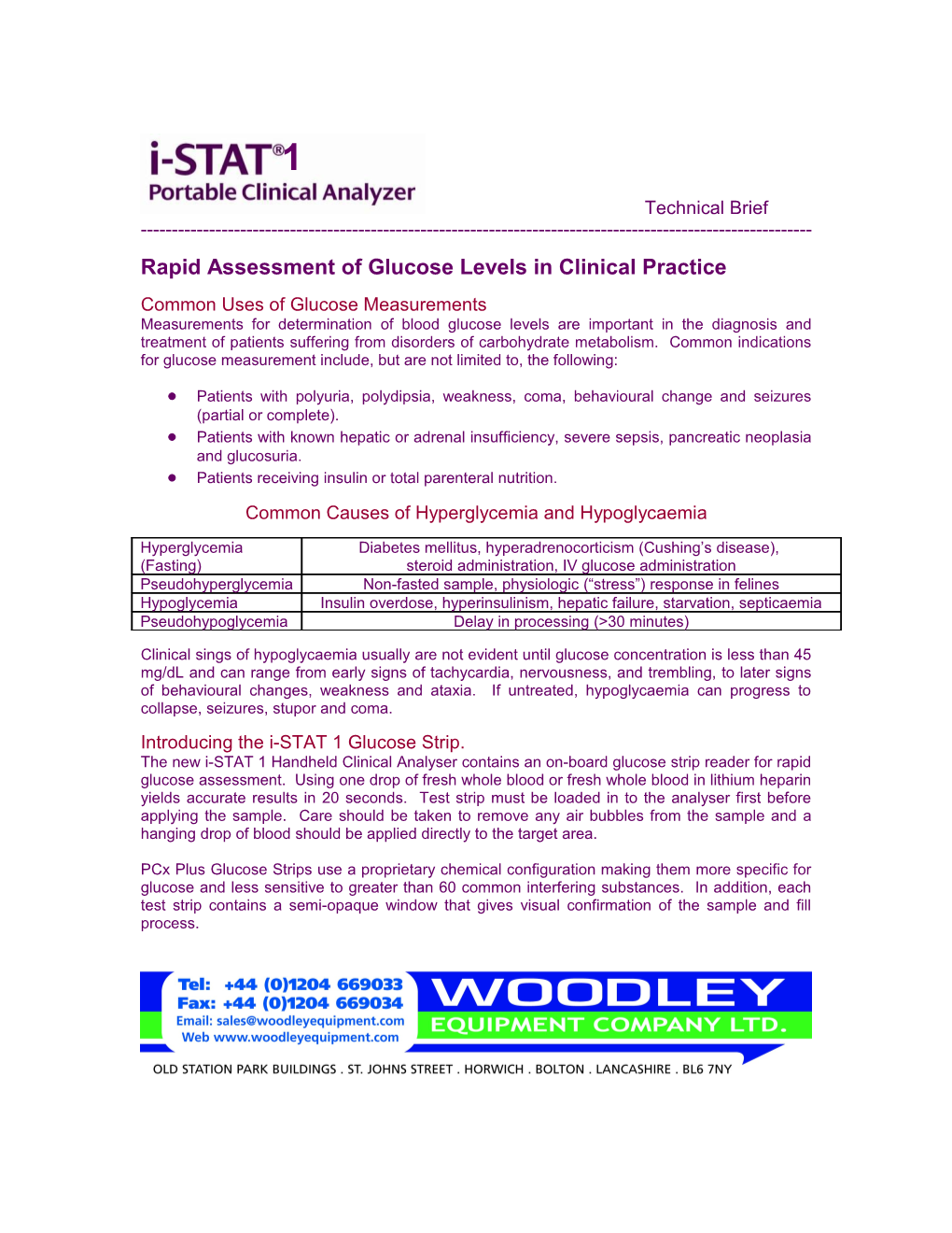 Rapid Assessment of Glucose Levels in Clinical Practice