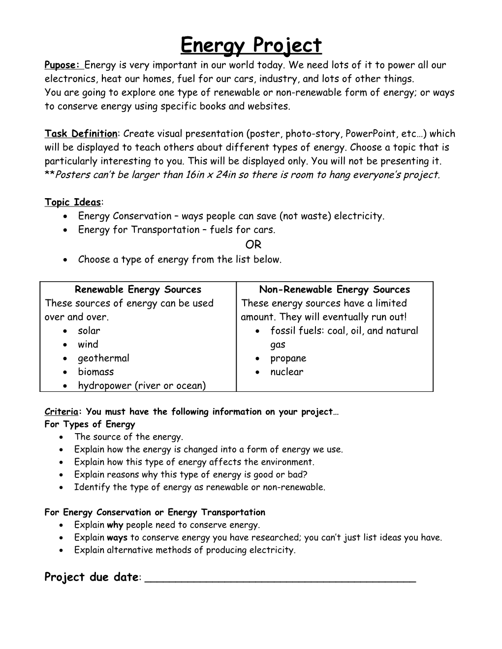 Energy Poster Project