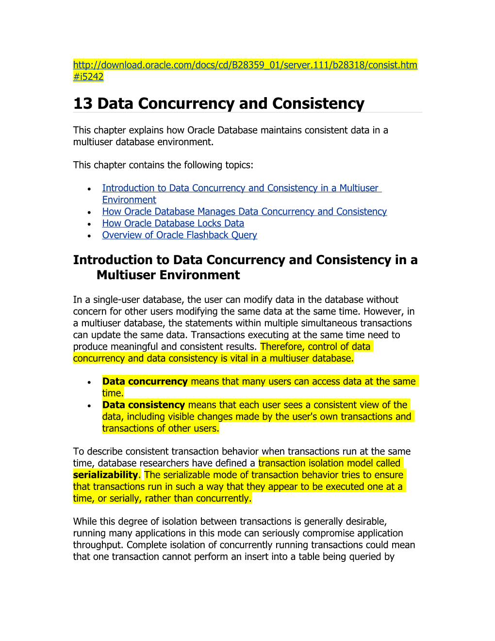 13 Data Concurrency and Consistency