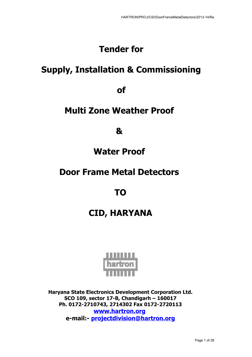 HARTRON/PROJ/CID/Doorframemetaldetectors/2013-14/Re