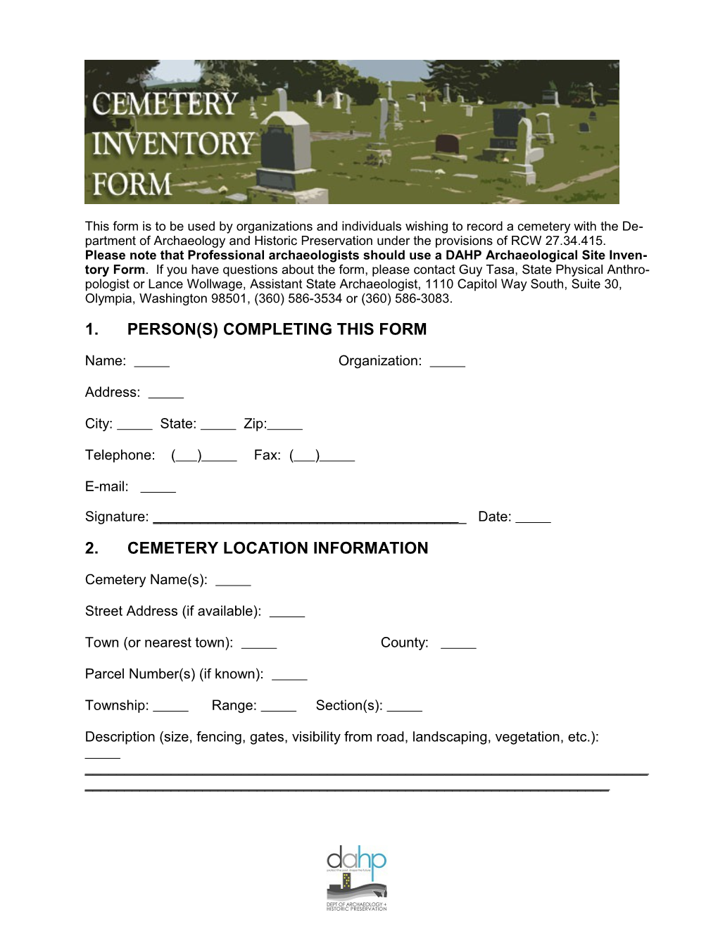 Abandoned Cemeteries Program