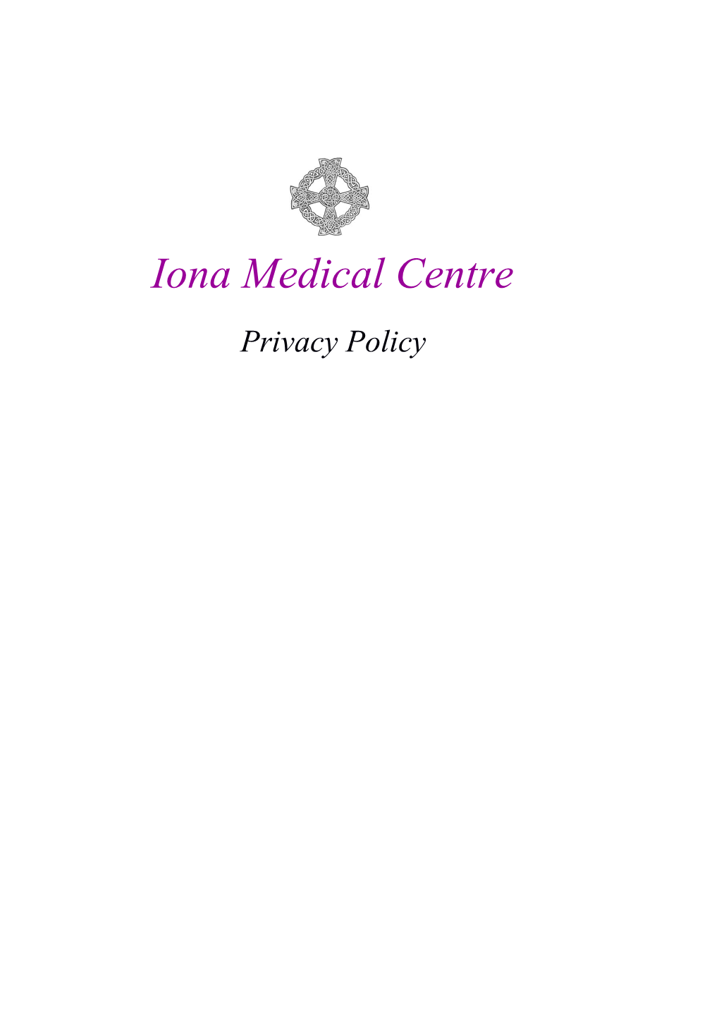 Privacy Policy Iona Medical Centre 1