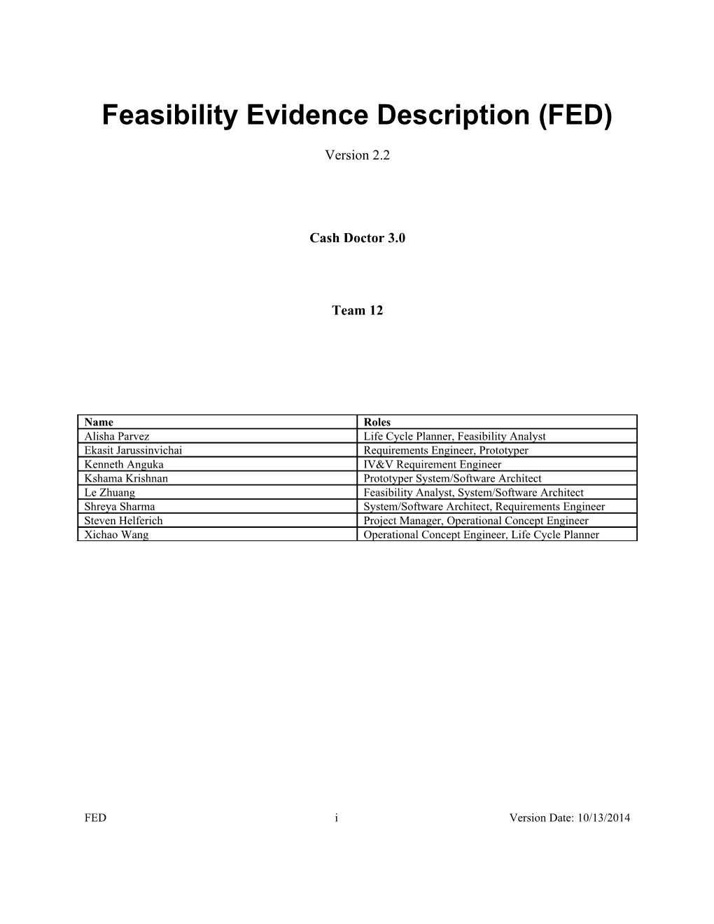 Feasibility Rationale Description (FRD) s2