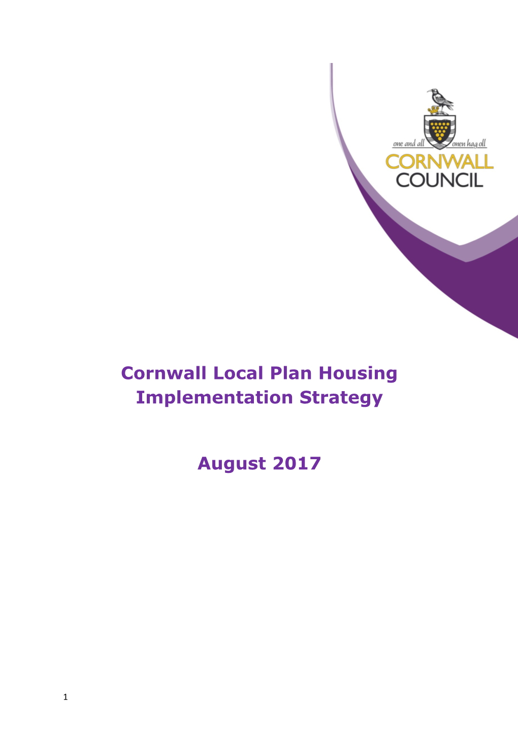 Cornwall Local Plan Housing Implementation Strategy