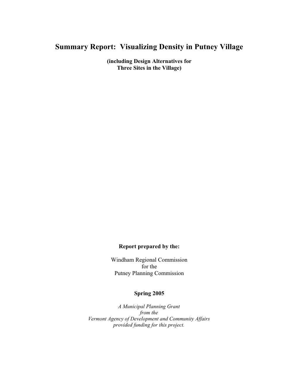 Visualizing Density in Putney Village