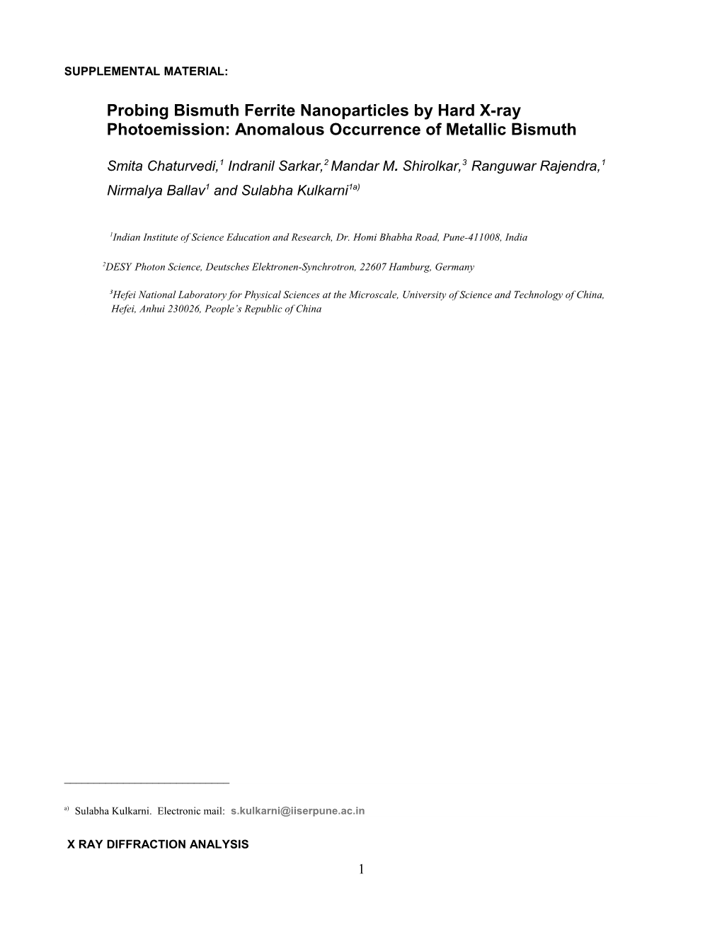 Probing Bismuth Ferrite Nanoparticles by Hard X-Ray Photoemission: Anomalous Occurrence