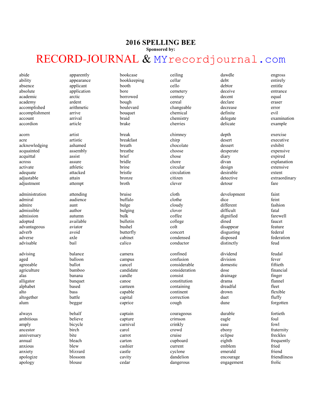 RECORD-JOURNAL & Myrecordjournal.Com
