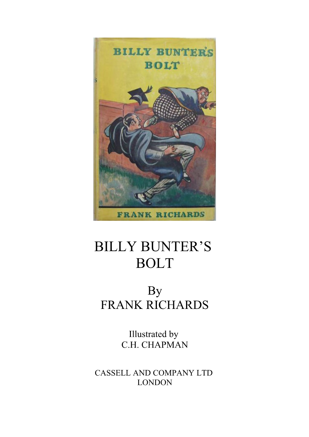 Billy Bunter's Bolt