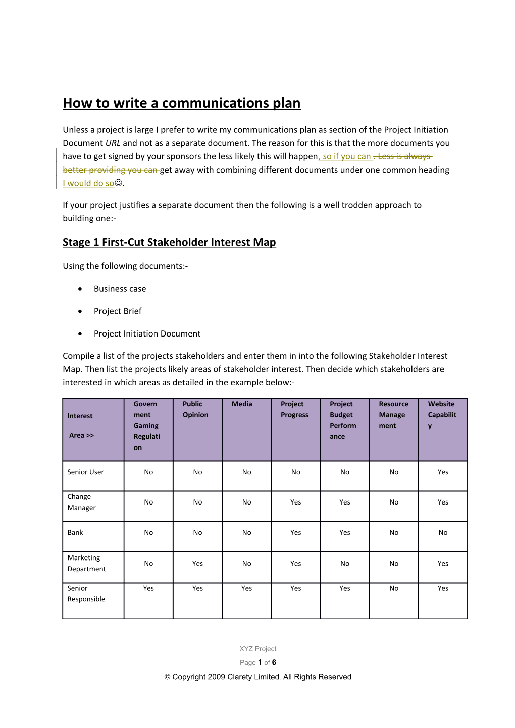 How to Write a Communications Plan