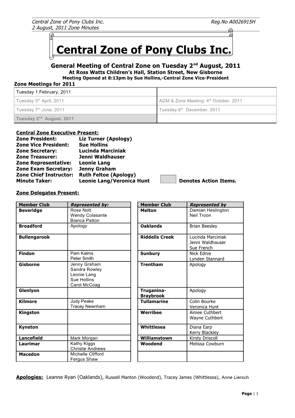 Central Zone of Pony Clubs Inc. Reg.No A0026915H s2