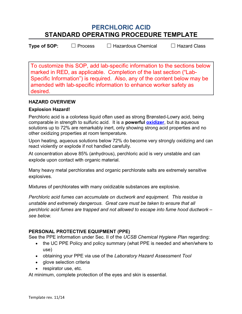 Standard Operating Procedure Template s4