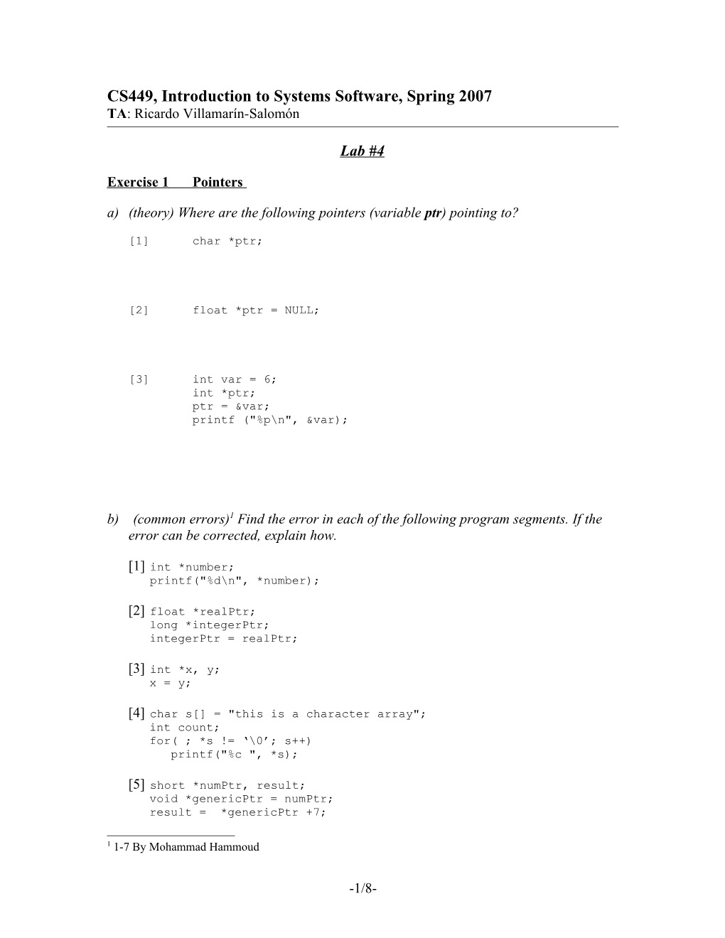 CS449 - Introduction to Systems Software