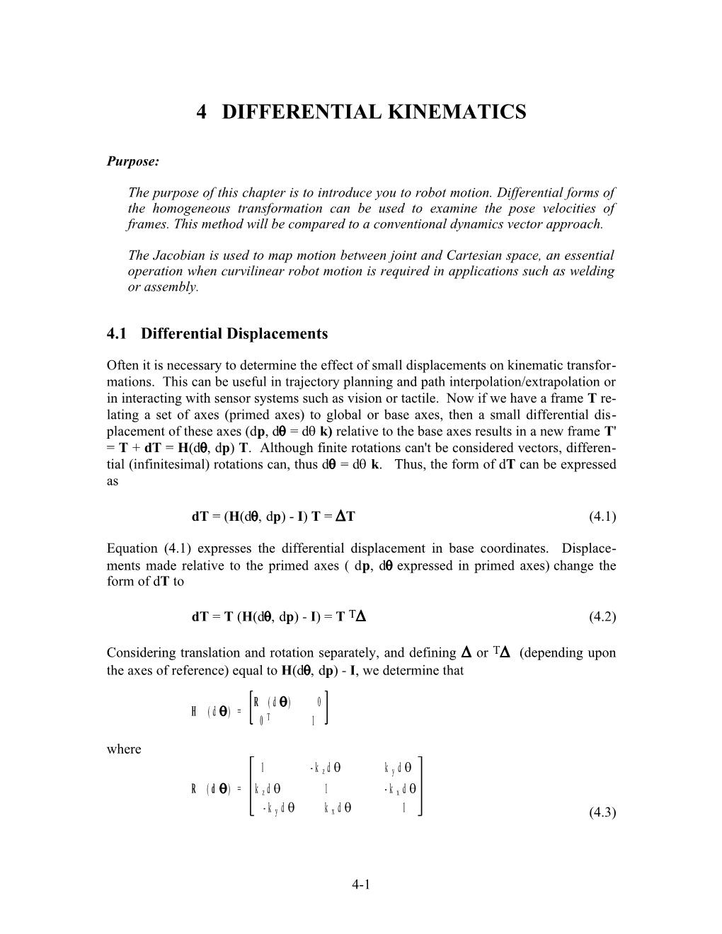 4 Differential Kinematics