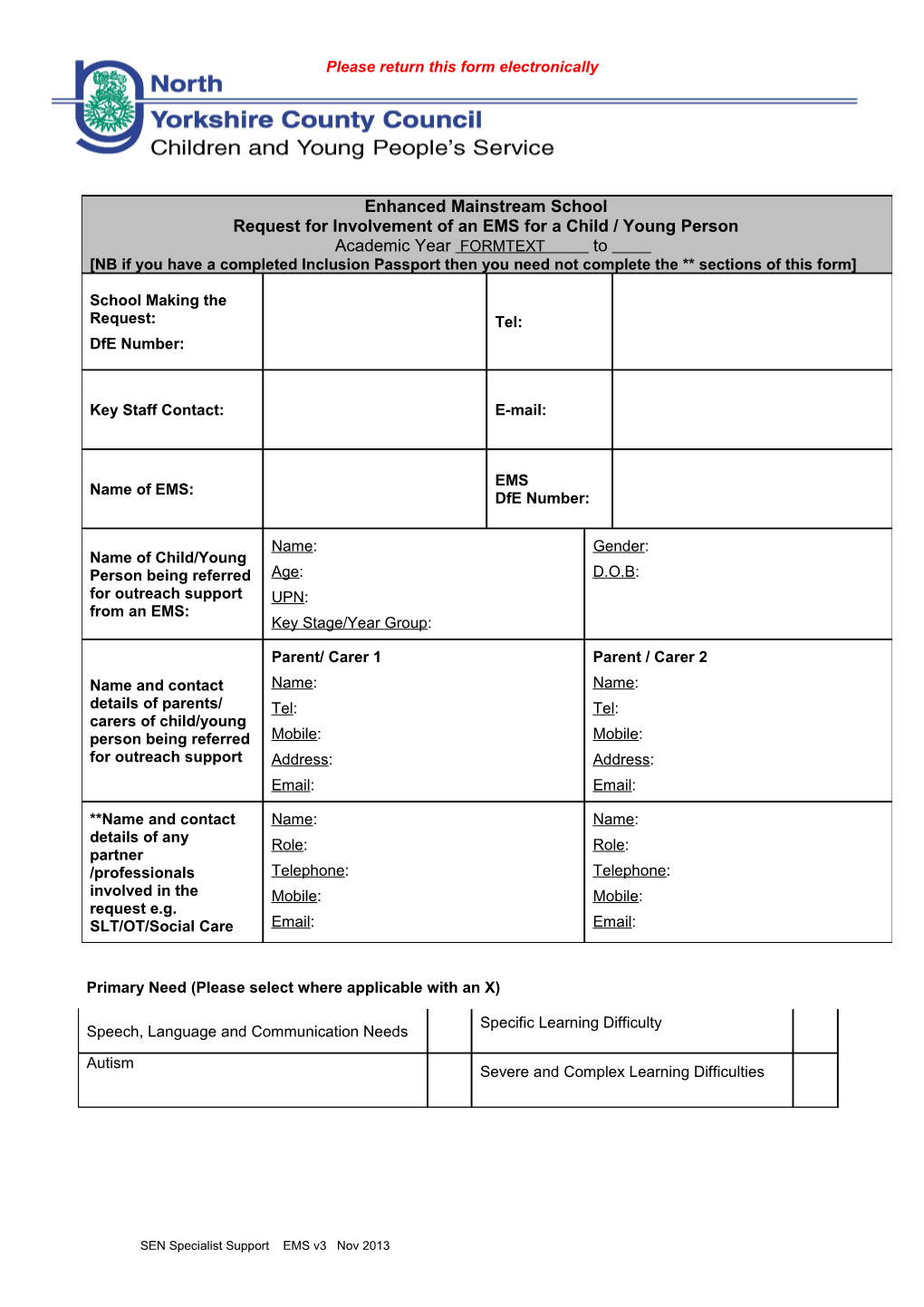 SEN Specialist Support EMS V3 Nov 2013