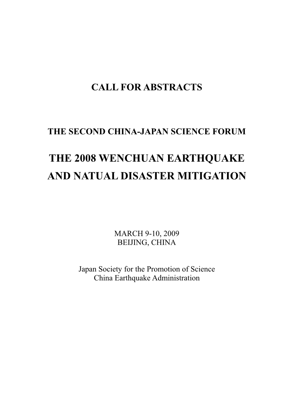 The Second China-Japan Science Forum