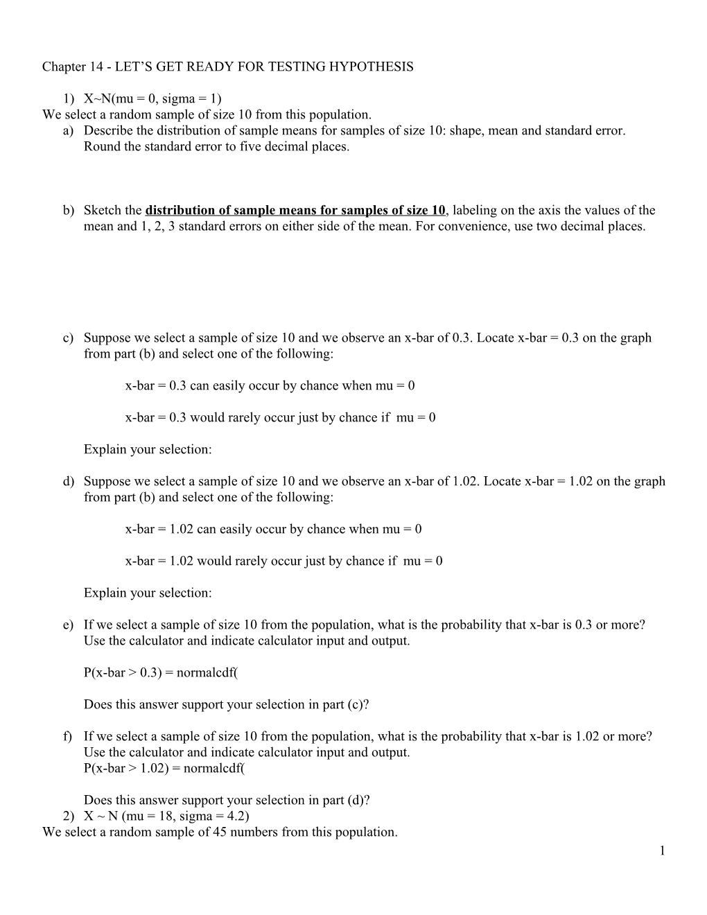 Chapter 14 - LET S GET READY for TESTING HYPOTHESIS