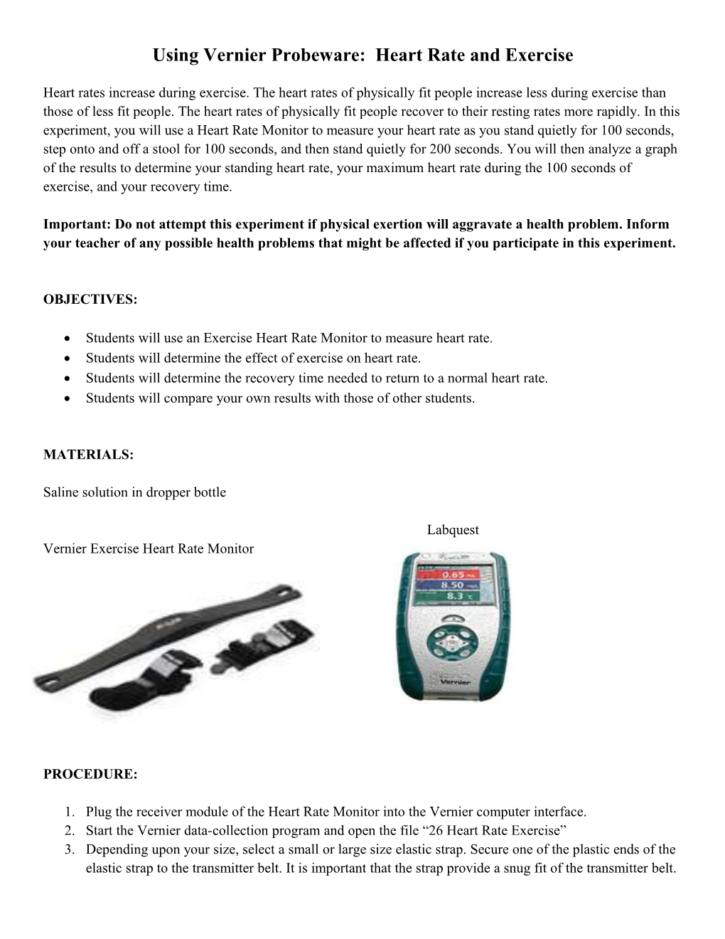 Heart Rate and Exercise