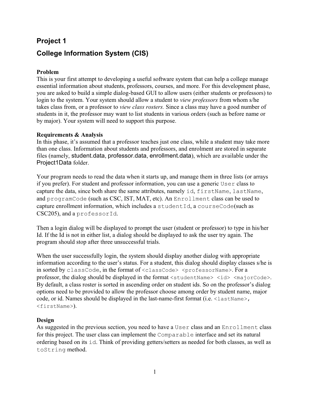 College Information System (CIS)