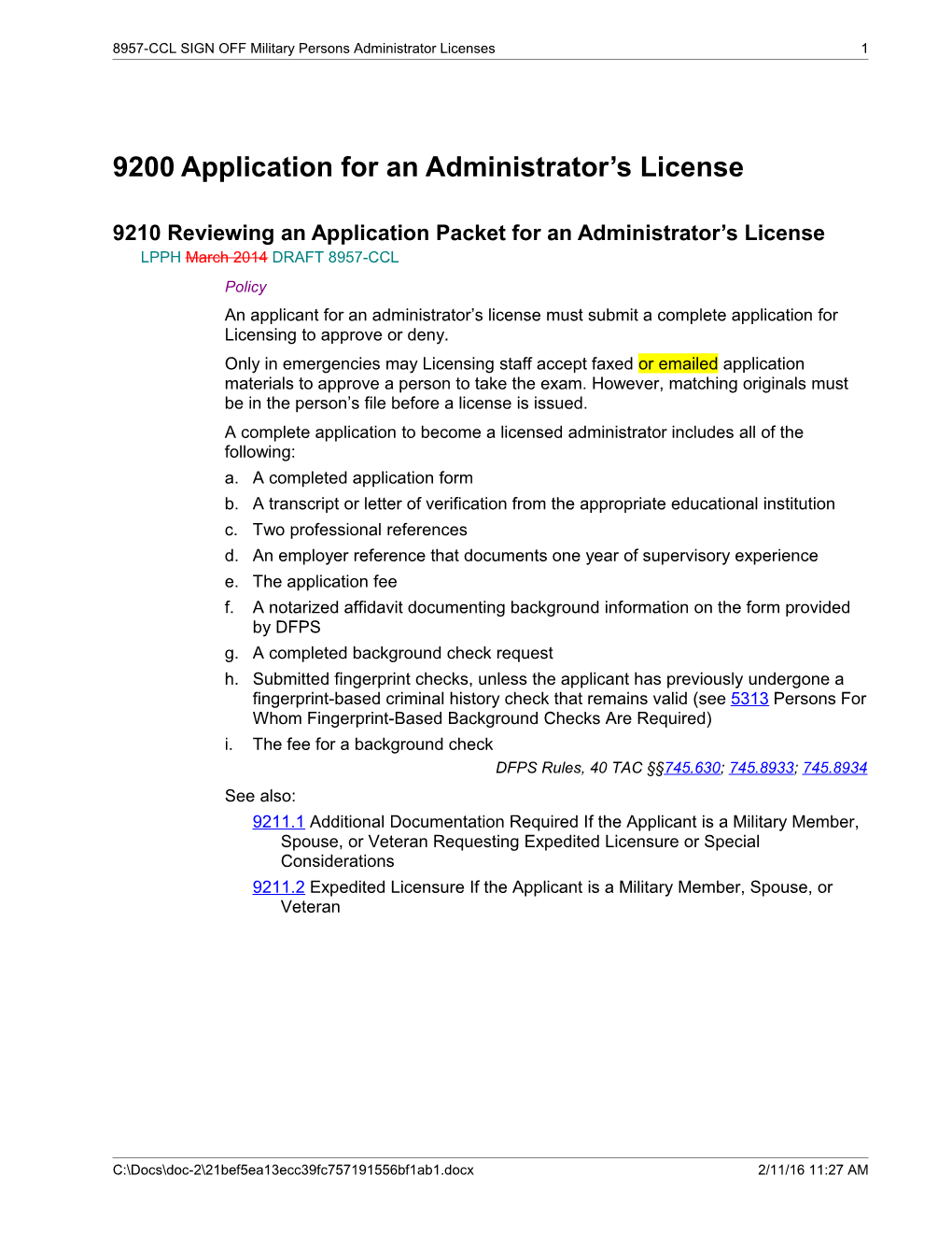 8957-CCL SIGN Offmilitary Persons Administrator Licenses1