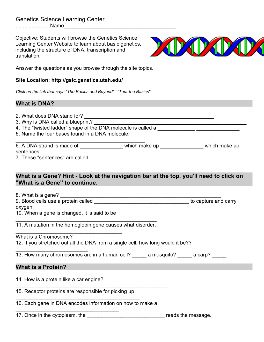 Genetics Science Learning Center