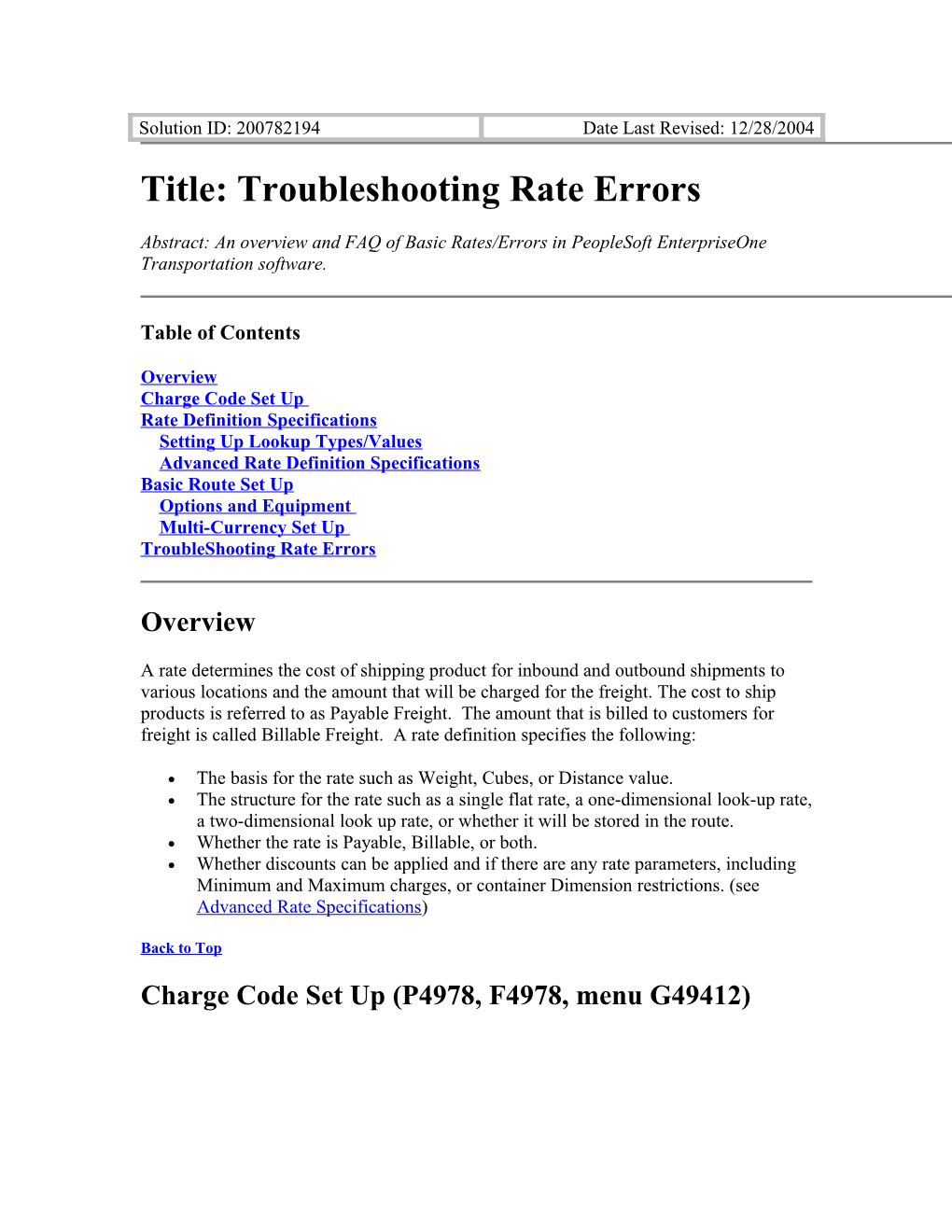 Title: Troubleshooting Rate Errors