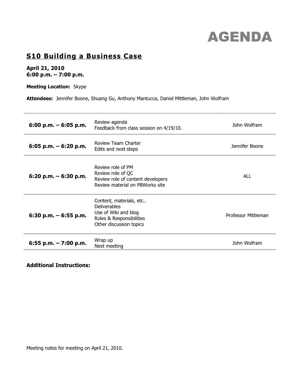 S10 Building a Business Case
