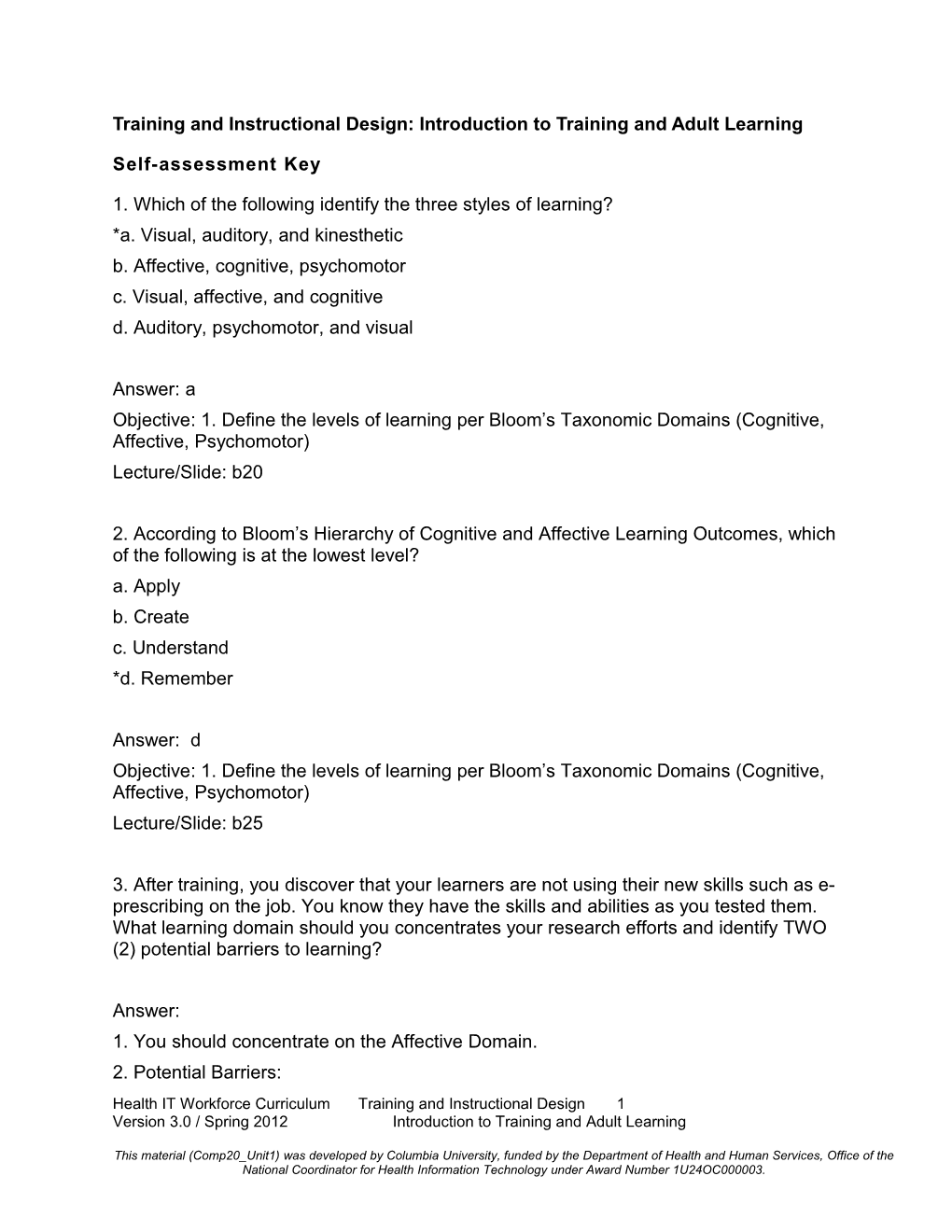 Comp20 Unit1 Self Assess Key