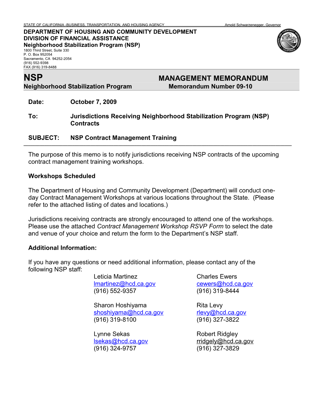 State of California -Business, Transportation, and Housing Agency s1