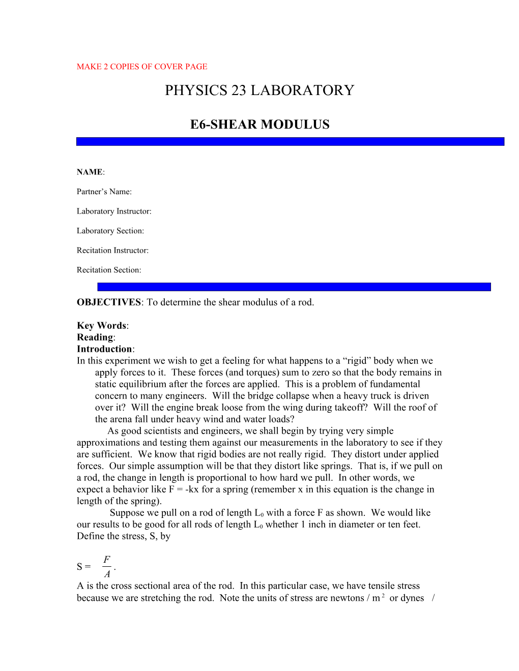 Physics 24 Laboratory Report