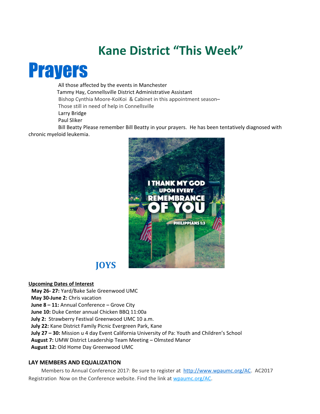 Kane District This Week